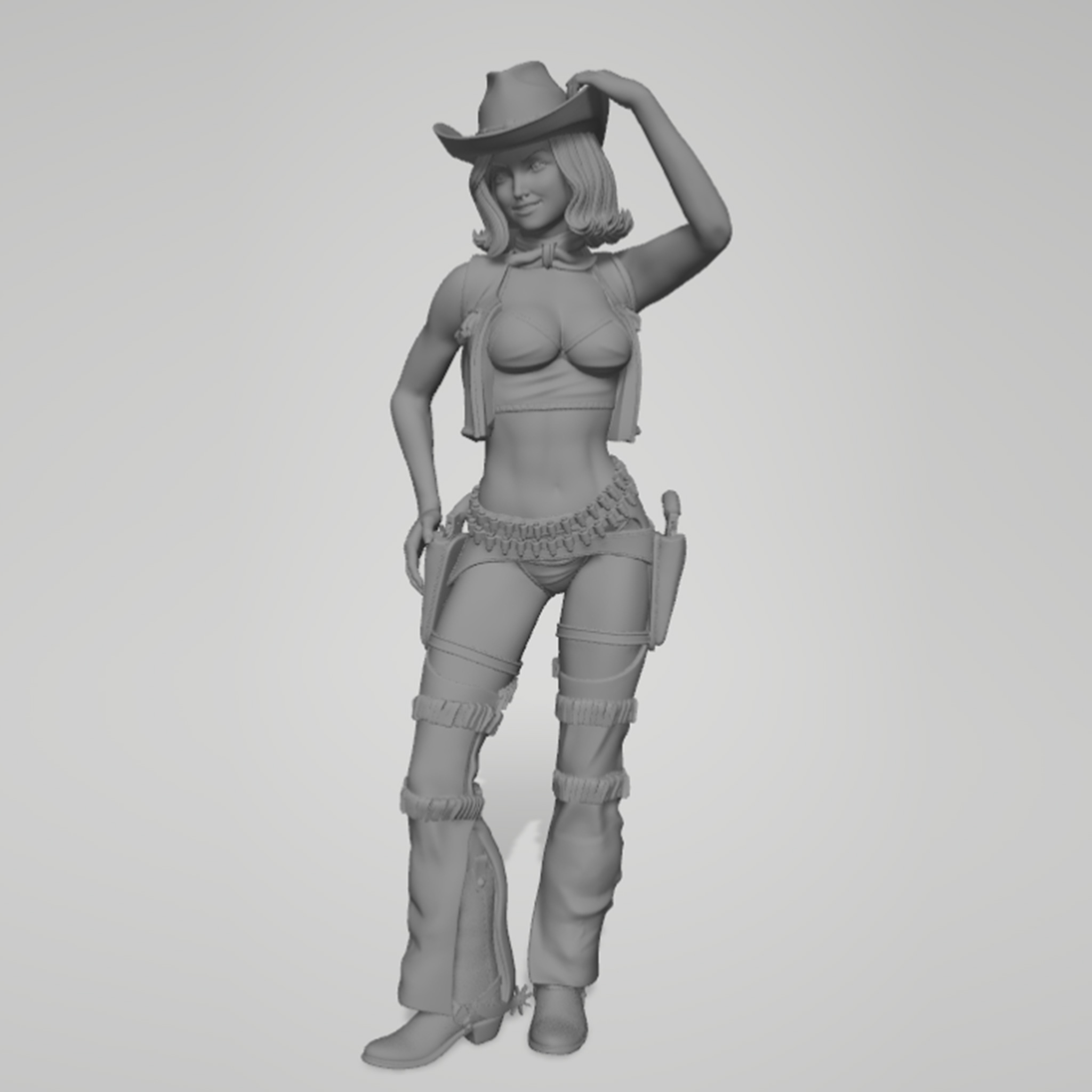 1/24 1/18 1/12 cowboy girl Una - Paint Model Kit recension och pris